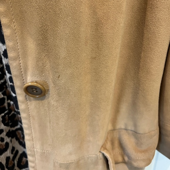 DOLCE & GABBANA SUEDE COAT, VINTAGE, CAMEL, SMALL - Picture 5 of 9